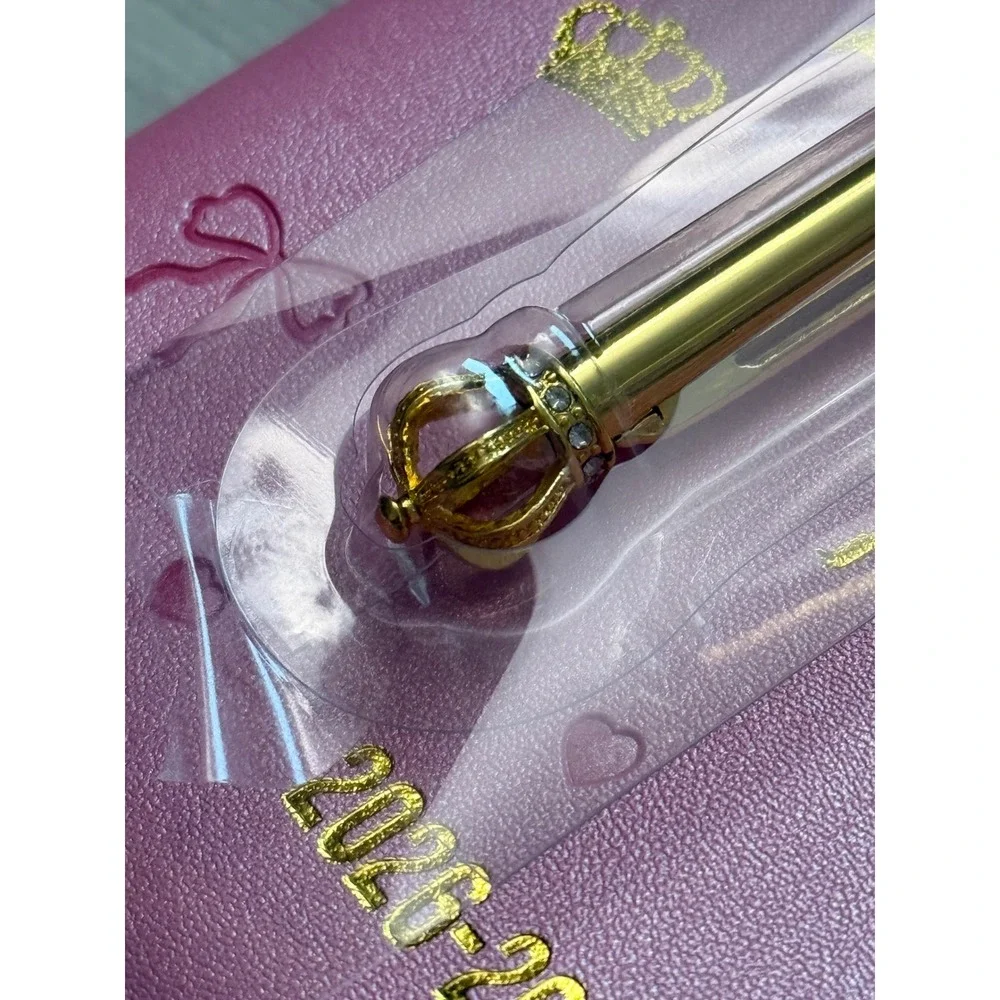 Juicy Couture 2026-2027 Pink Metallic 18-Month Planner with Gold Crown Pen NWT
